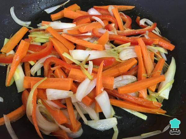 Recette Spaghetti aux légumes et soja - Étape 4