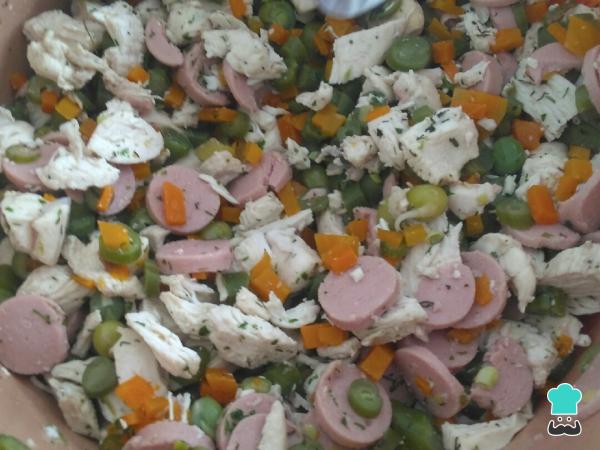 Recette de salade russe aux patacones - Étape 4
