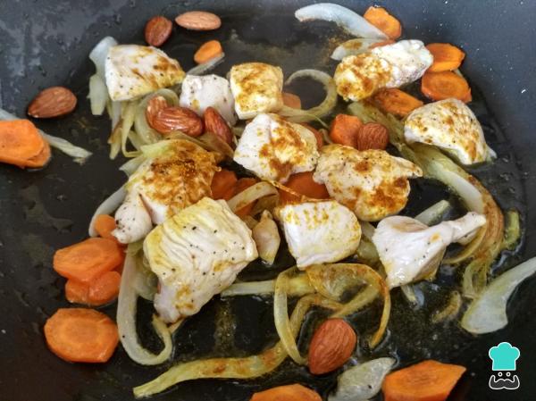 Recette Spaghetti au poulet et curry - Étape 5