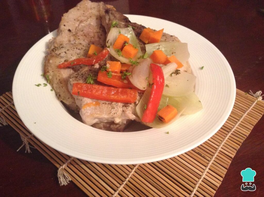 Recette de côtelettes au four avec légumes