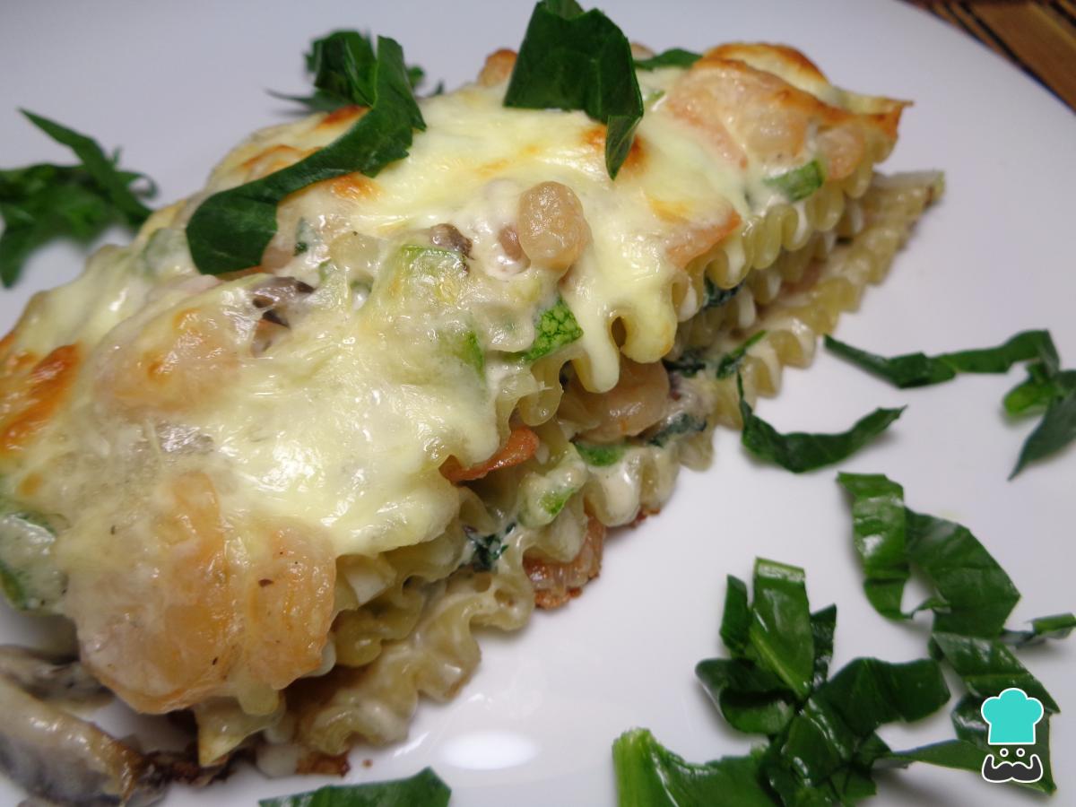 Recette de lasagne aux crevettes et légumes