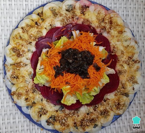 Recette de salade de concombre, carottes et betteraves