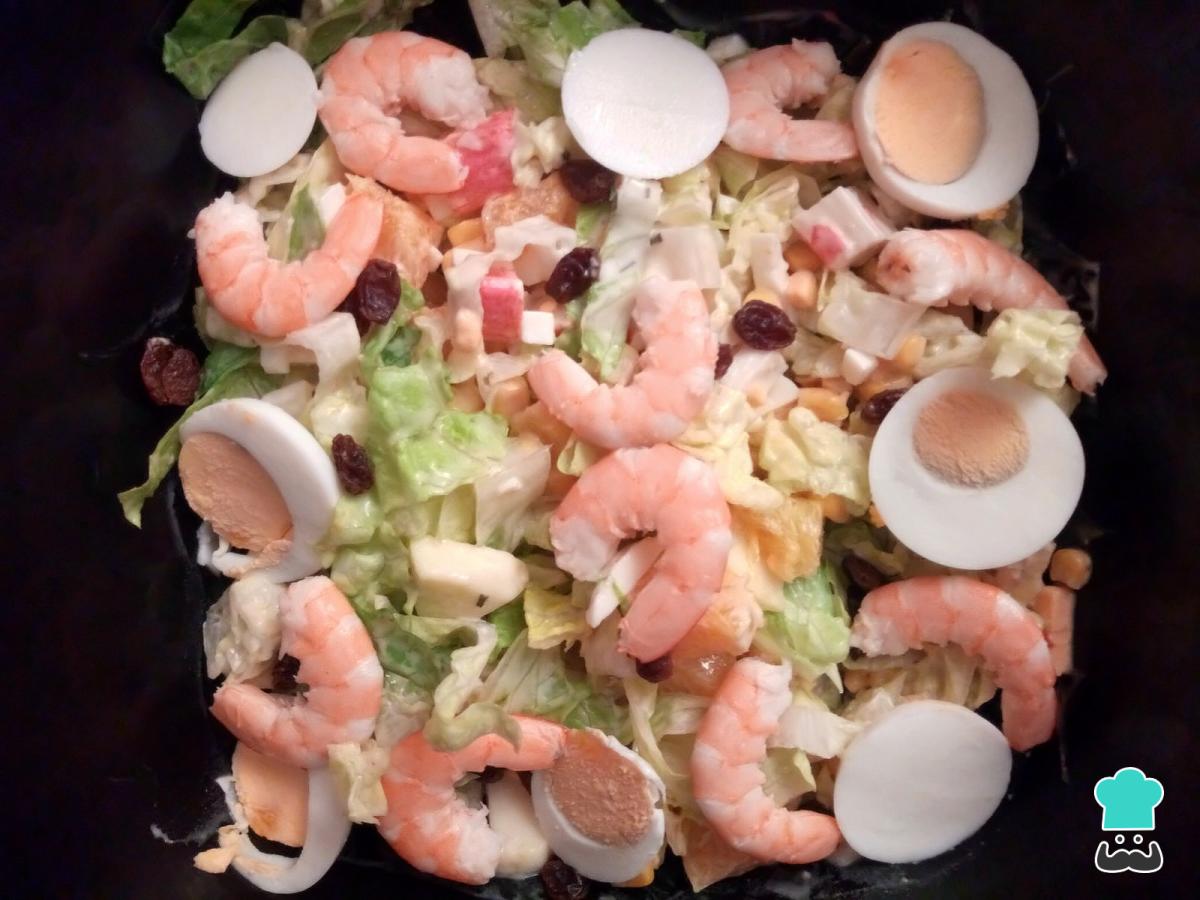 Recette de salade de crevettes et œufs durs