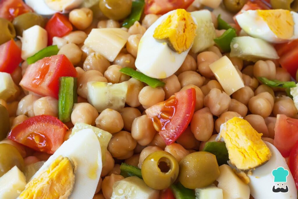 Recette de salade de pois chiches au thon et œuf dur