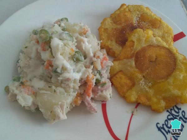 Recette de salade russe aux patacones