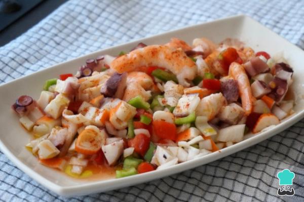Recette de salpicón aux fruits de mer