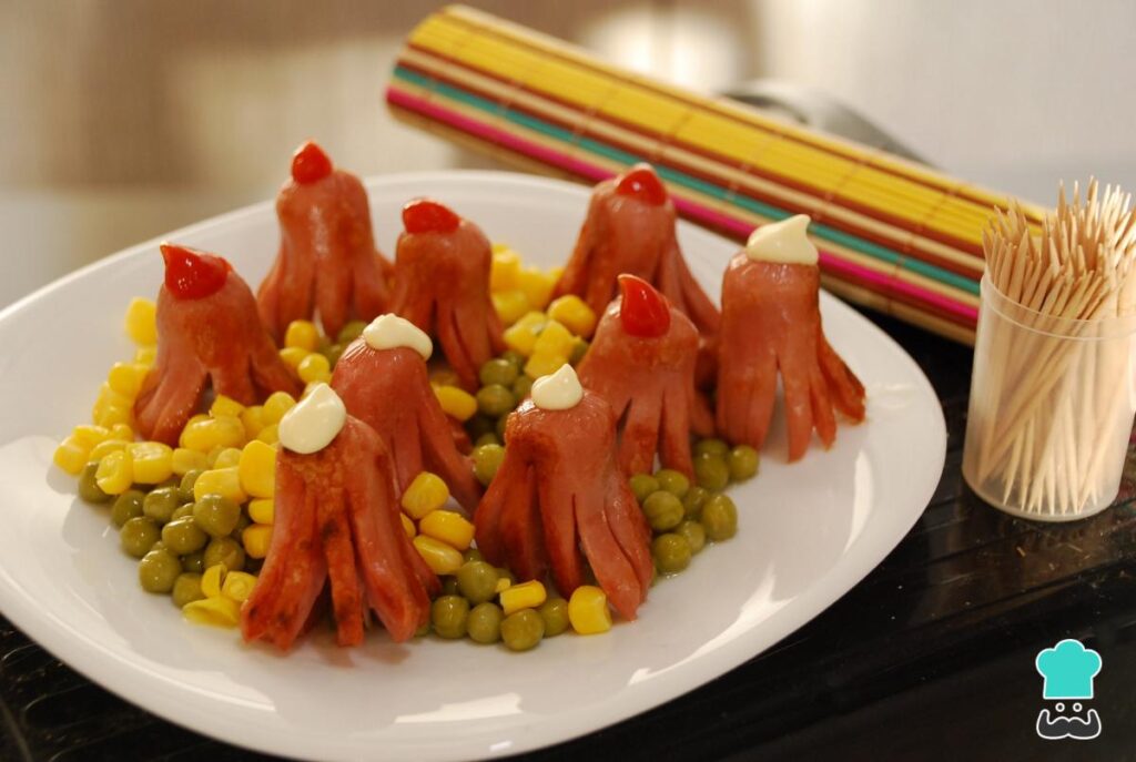 Recette de saucisses en forme de poulpe