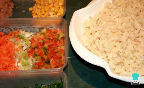Recette de salade de pâtes au thon et au fromage - Étape 3