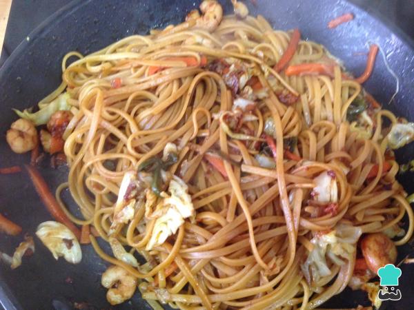 Recette de nouilles chinoises aux crevettes - Étape 7