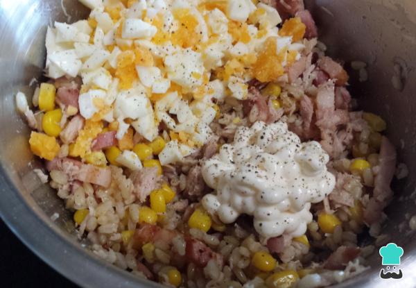 Recette de Salade de Riz au Thon et Œuf - Étape 6
