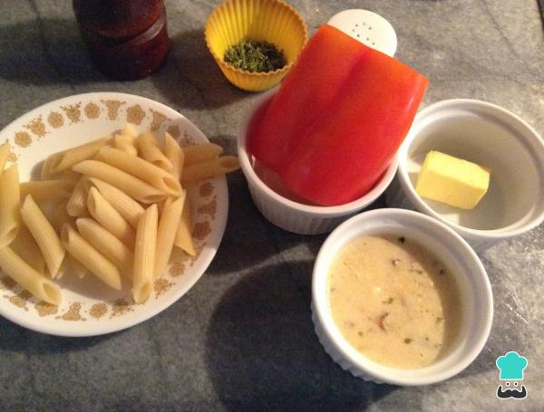 Recette de pâtes avec sauce au brie - Étape 1