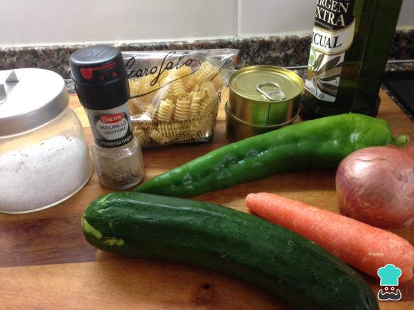 Recette de Fusilli au Thon et Légumes - Étape 1