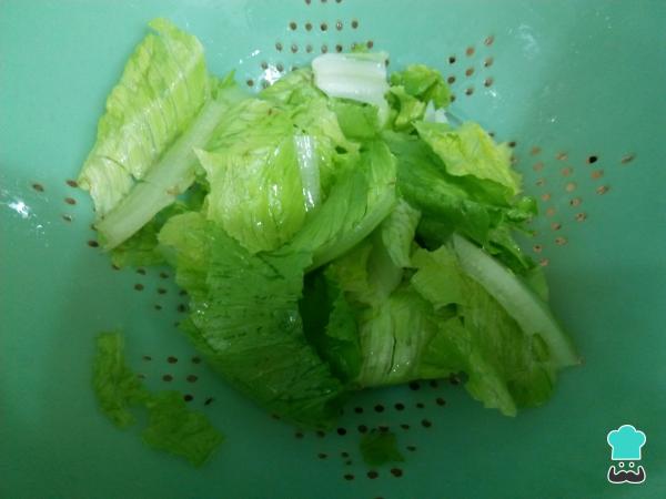 Recette de salade de pâtes au poulet et à la laitue - Étape 5