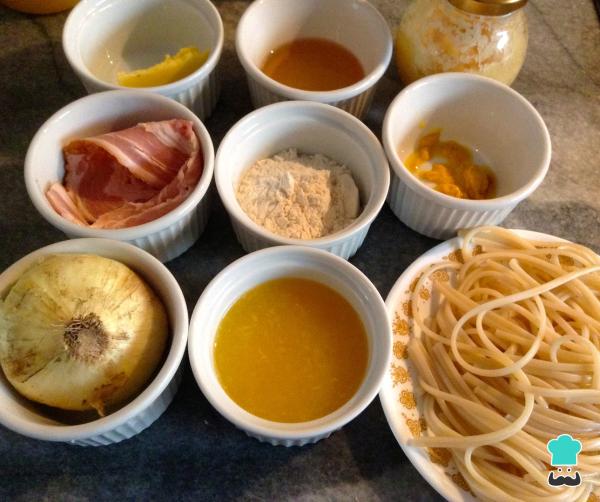Recette de spaghettis à l'orange - Étape 1