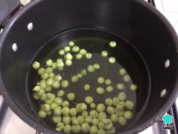 Recette de pâtes aux petits pois et bacon - Étape 2