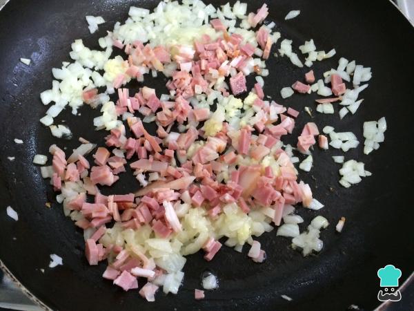 Recette de pâtes aux petits pois et bacon - Étape 4