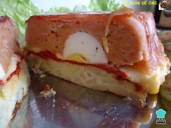 Recette d'omelette au pain de viande et aux pommes de terre - Étape 8