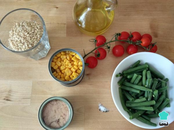 Salade de riz aux haricots verts Recette - Étape 1
