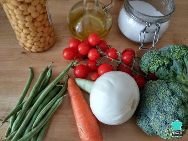 Recette de salade de pois chiches végétalienne - Étape 1