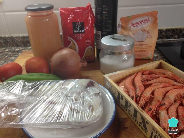 Recette de Fideuá catalane - Étape 1