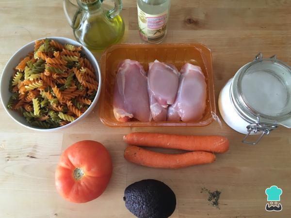 Recette de salade de pâtes et poulet - Étape 1