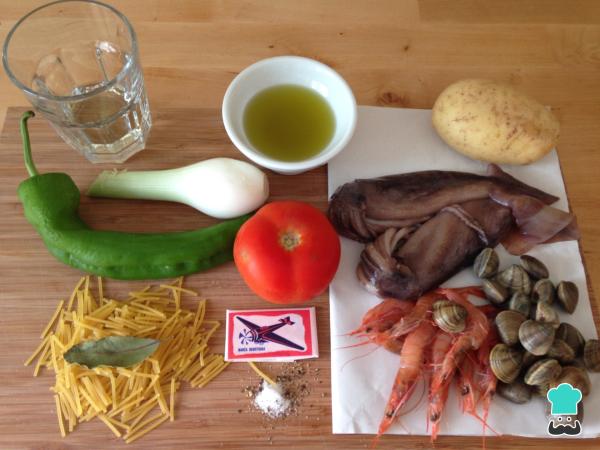 Recette de nouilles aux palourdes - Étape 1