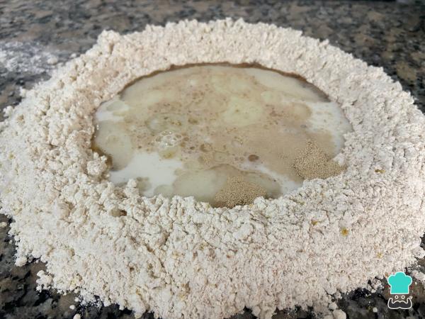 Recette végétalienne de Rosca de Pâques - Étape 1