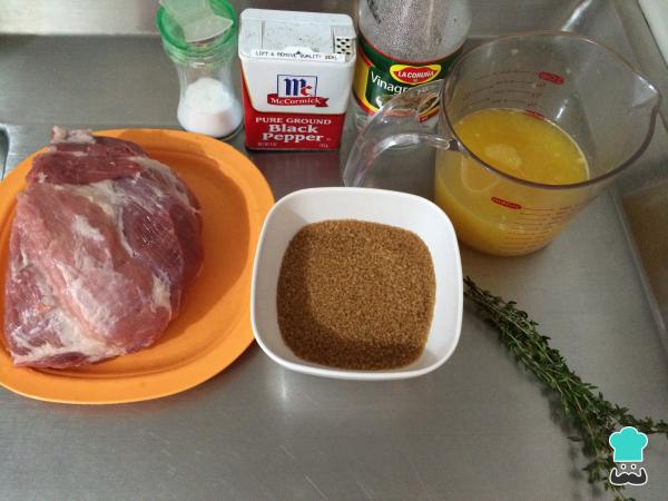 Recette de longe de porc au caramel au four - Étape 1