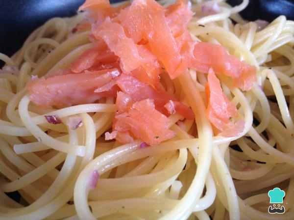 Recette Spaghetti au saumon fumé - Étape 4