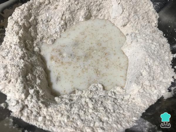 Recette de pain de blé entier sans levure - Étape 1