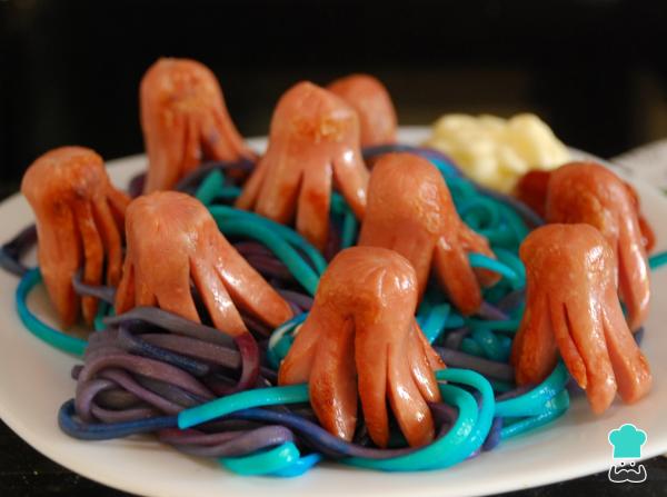 Recette de spaghettis colorés pour enfants - Étape 9