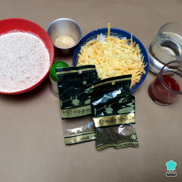 Recette de pizza végétarienne au fromage - Étape 1