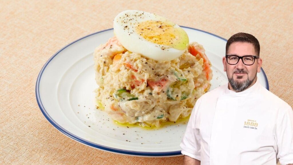 Dani García, chef : « C'est ainsi que j'améliore la salade russe, avec de la purée d'olives farcie aux anchois et des œufs de caille au plat »