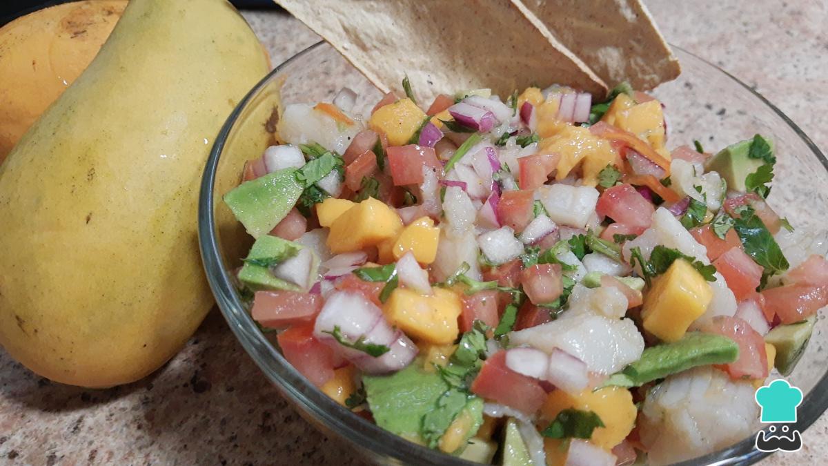 Recette de Ceviche de poisson à la mangue