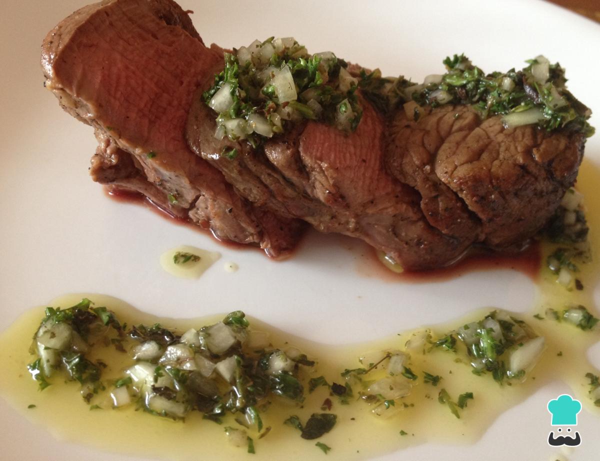 Recette de filet de bœuf au four avec chimichurri