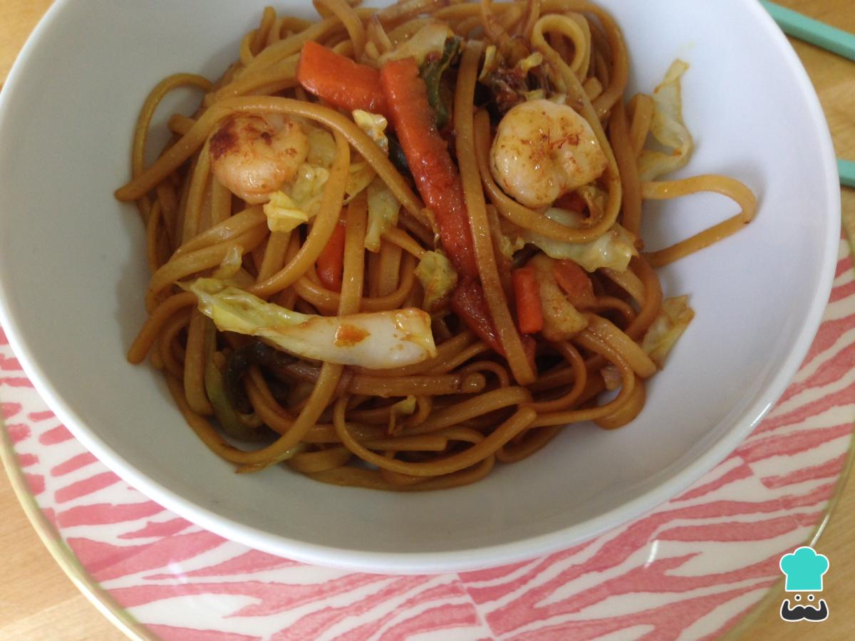 Recette de nouilles chinoises aux crevettes