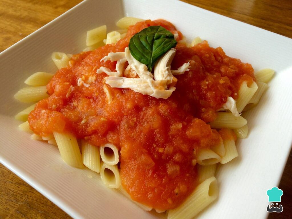 Recette de pâtes arrabiata au poulet