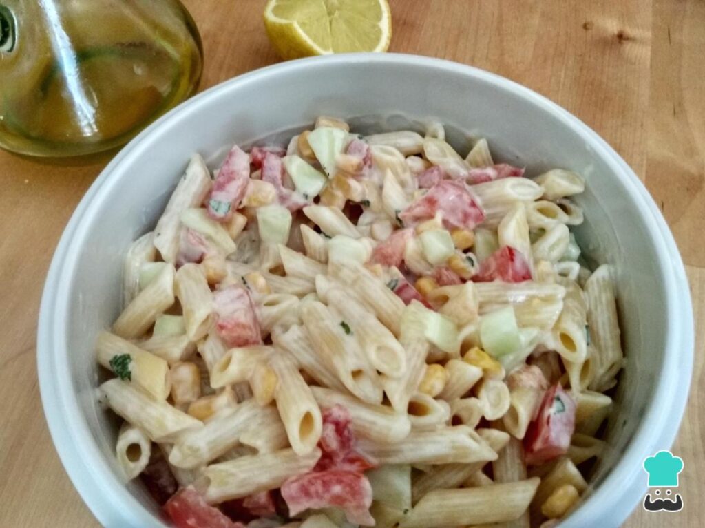 Recette de salade de pâtes avec sauce au yaourt