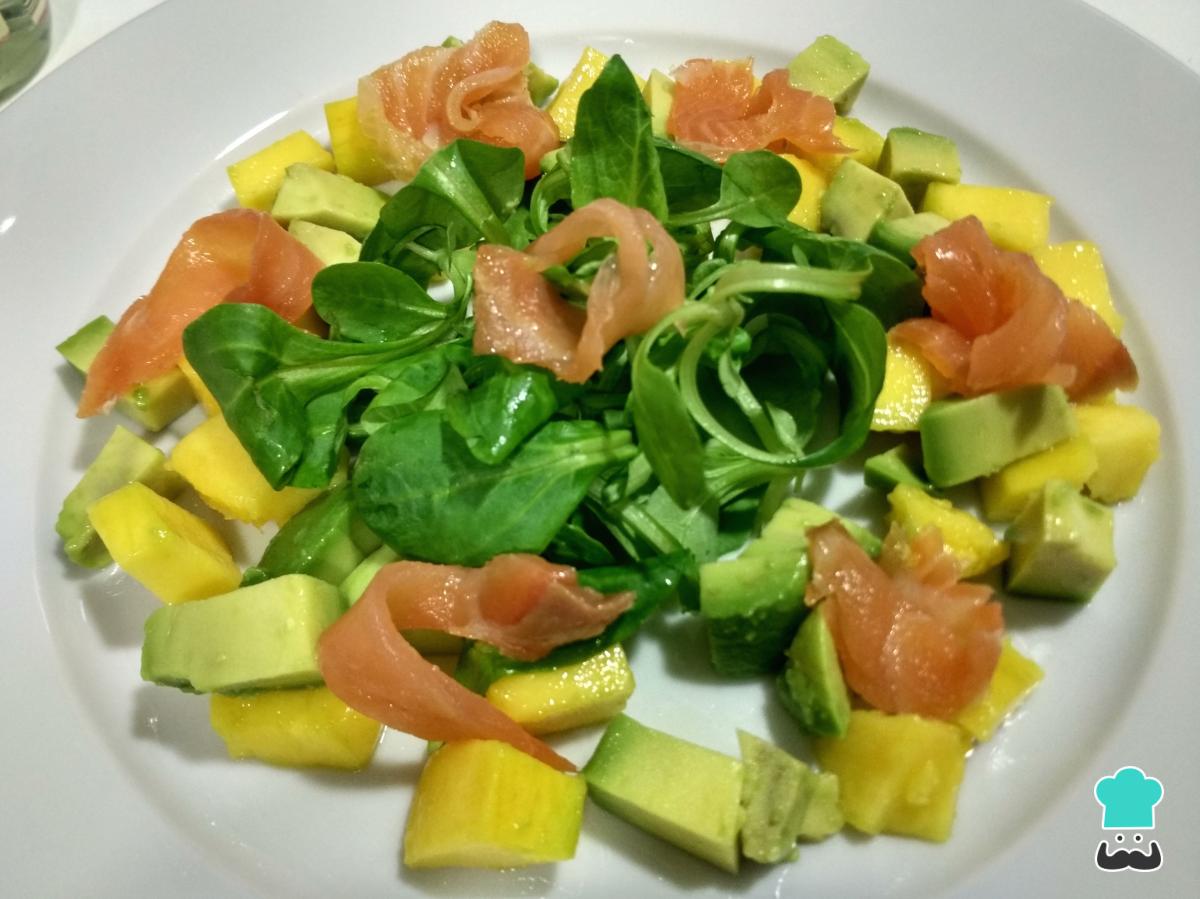 Recette de salade de saumon et de mangue