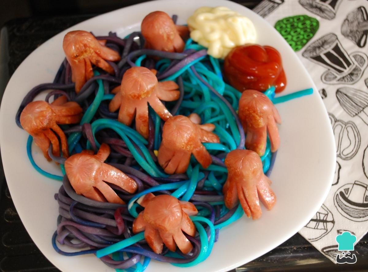 Recette de spaghettis colorés pour enfants