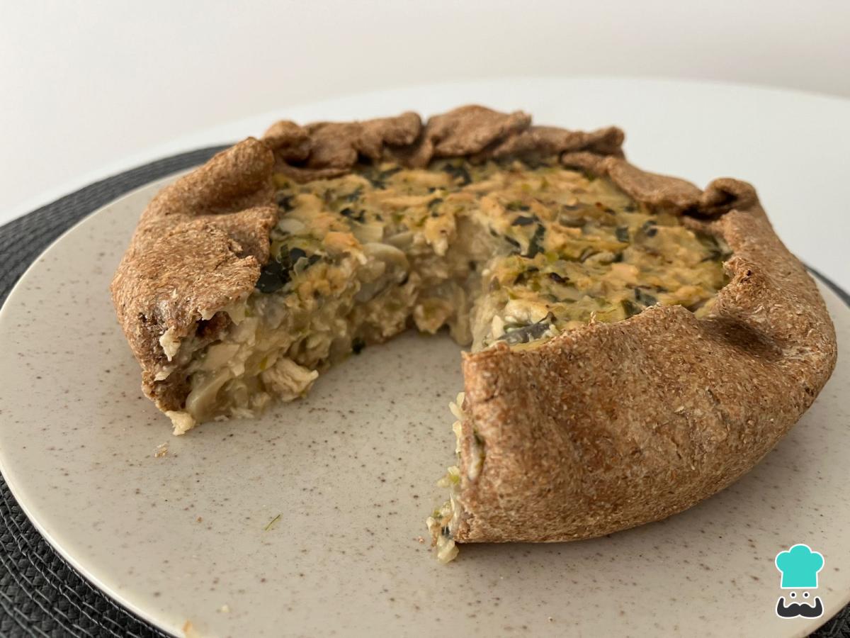 Recette de tarte au poulet et aux champignons