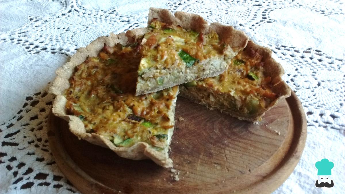 Recette de tarte aux courgettes et au poulet