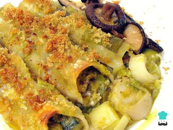 la recette Cannellonis de poireaux