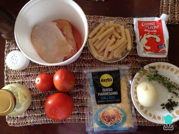 Recette de gâteau aux macaronis au poulet – Étape 1