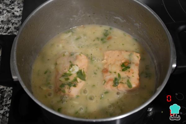 Recette Saumon à la sauce verte - Étape 6
