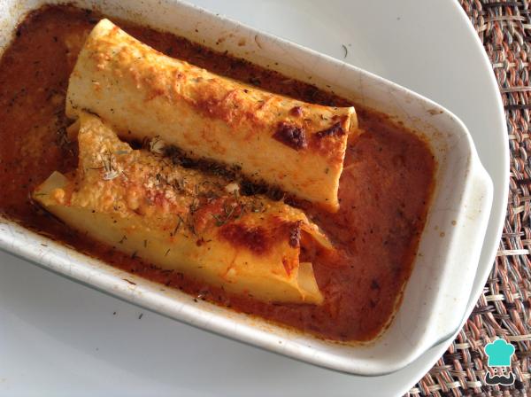 Recette de cannellonis de poulet à la sauce rouge - Étape 10