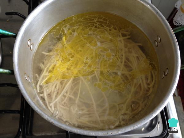 Recette Spaghetti au chorizo - Étape 2