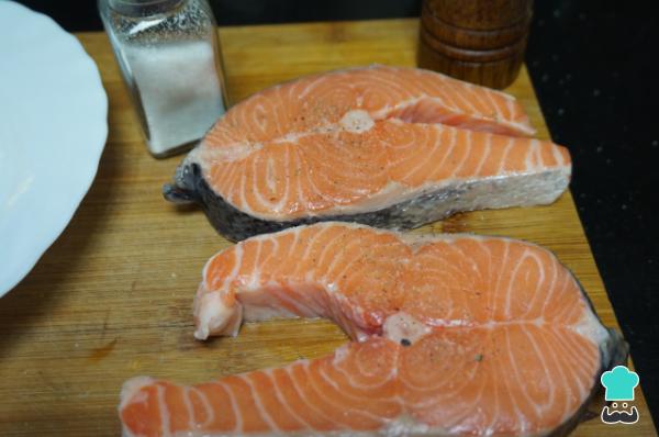 Recette de saumon de rivière - Étape 1