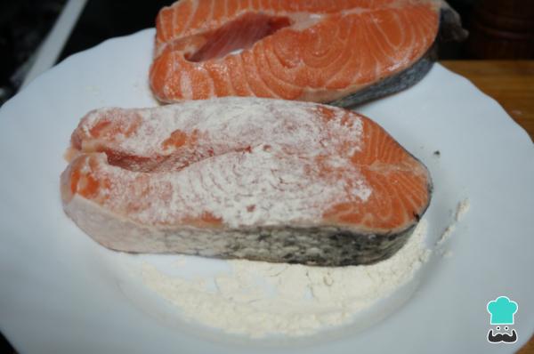 Recette de saumon de rivière - Étape 2