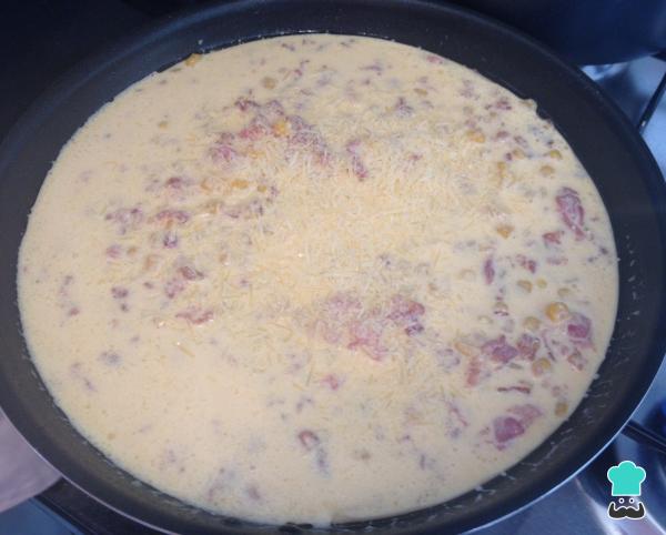 Recette de Spaghetti carbonara au maïs - Étape 5